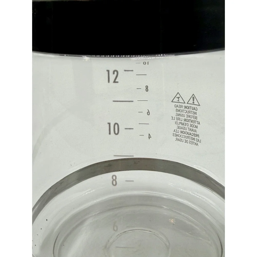 Hamilton Beach Carafe Glass Replacement Black Lid Handle 12 Cup 49983, 49976, +‎